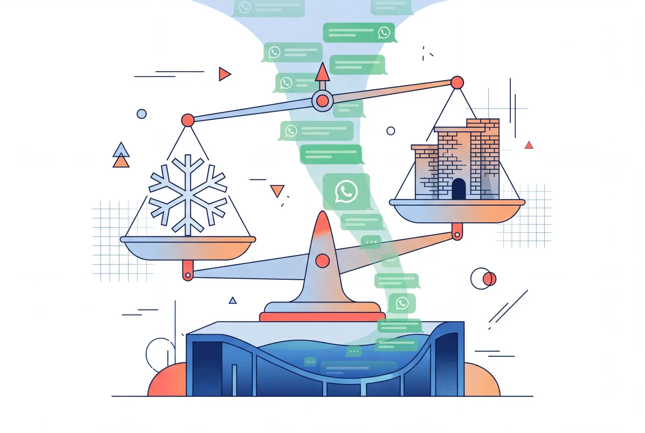 Featured image for Snowflake vs Databricks WhatsApp Analytics Costs: Architecture Guide